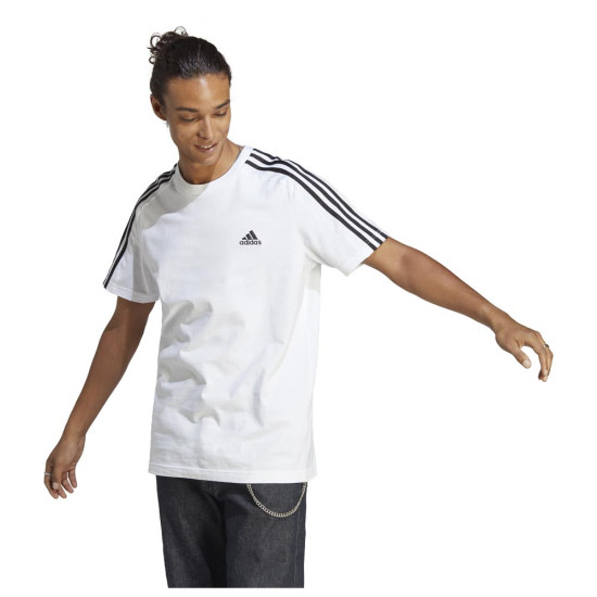 Adidas Ανδρική κοντομάνικη μπλούζα Essentials Single Jersey 3-Stripes Adidas Ανδρική κοντομάνικη μπλούζα Essentials Single Jersey 3-Stripes